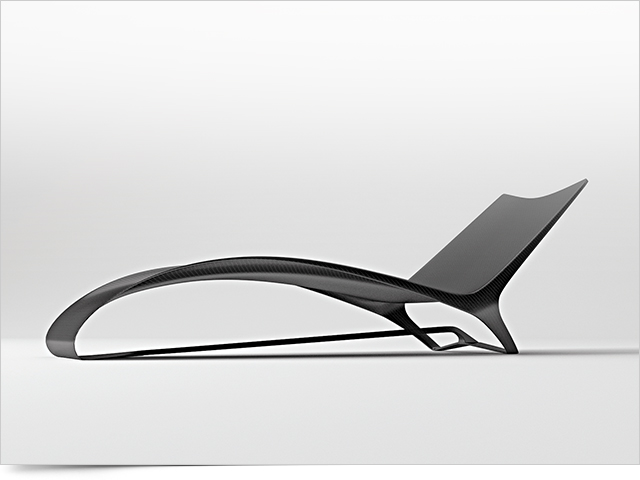 Carbon Fiber Chaise Longue FLUID by Mast Elements