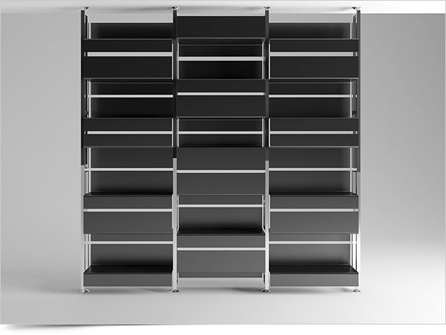 Carbon Fiber Bookcase De_Fold 1 by Mast Elements
